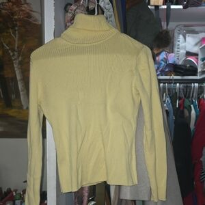 Casual Corner Soft Yellow Turtleneck Sweater